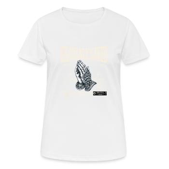 La foi céleste sauvée priant Jésus-Christ - T-shirt respirant Femme - blanc - Devant - AI Model Female 172 dark (172cm)