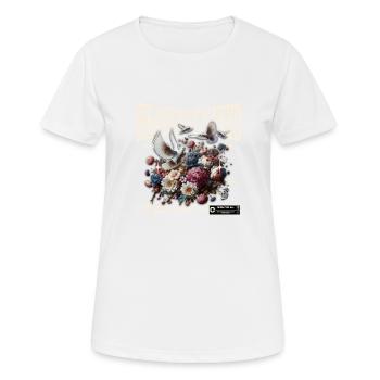 La foi céleste sauvée priant Jésus-Christ - T-shirt respirant Femme - blanc - Devant - AI Model Female 172 dark (172cm)