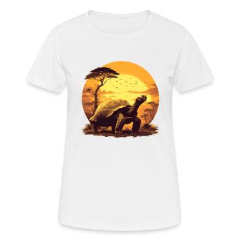 Tortues géantes Tortue géante - T-shirt respirant Femme - blanc - Devant - AI Model Female 172 dark (172cm)
