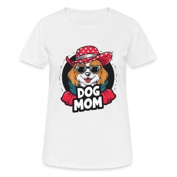 Süßer Hund mit Hut und Sonnenbrille Hundeliebhaber - Frauen T-Shirt atmungsaktiv - Weiß - Vorne - AI Model Female 172 dark (172cm)