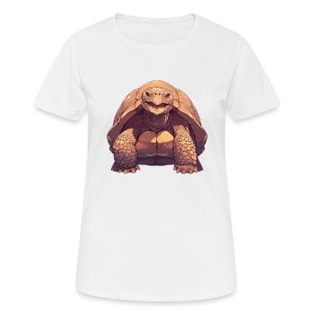 Tortues géantes Tortue géante - T-shirt respirant Femme - blanc - Devant - AI Model Female 172 dark (172cm)