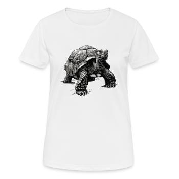 Tortues géantes Tortue géante - T-shirt respirant Femme - blanc - Devant - AI Model Female 172 dark (172cm)