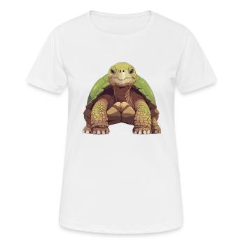 Tortues géantes Tortue géante - T-shirt respirant Femme - blanc - Devant - AI Model Female 172 dark (172cm)