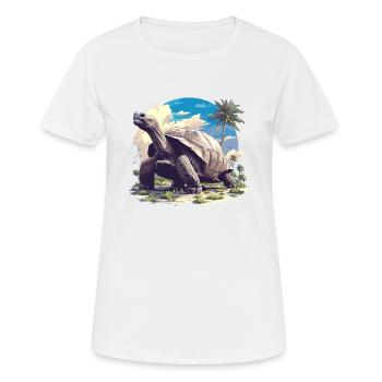Tortues géantes Tortue géante - T-shirt respirant Femme - blanc - Devant - AI Model Female 172 dark (172cm)