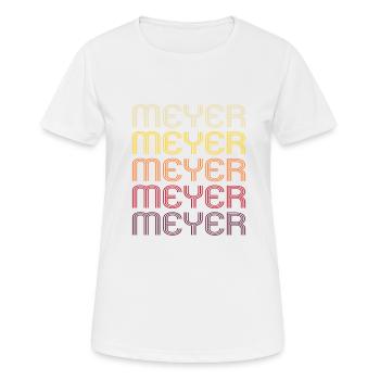 Meyer Retro Family Surname Gift - Women's Breathable T-Shirt - white - Front - AI Model Female 172 dark (172cm)