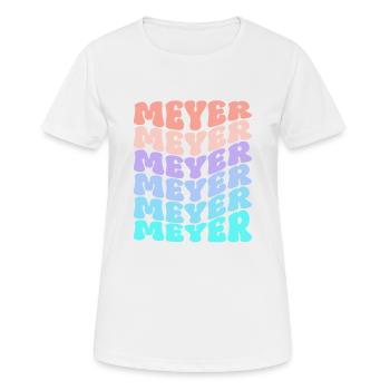 Meyer Retro Family Surname Gift - Women's Breathable T-Shirt - white - Front - AI Model Female 172 dark (172cm)