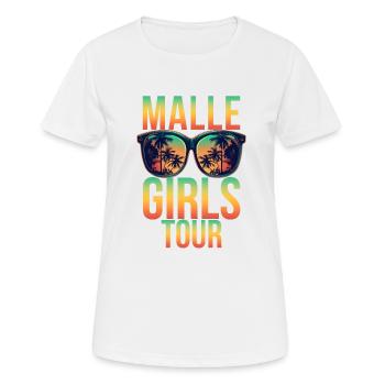 Malle Girls Tour - Frauen T-Shirt atmungsaktiv - Weiß - Vorne - AI Model Female 172 dark (172cm)