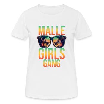 Gang de filles Malle - T-shirt respirant Femme - blanc - Devant - AI Model Female 172 dark (172cm)
