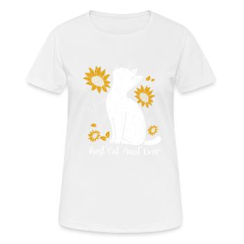 Best Cat Aunt Ever - Frauen T-Shirt atmungsaktiv - Weiß - Vorne - AI Model Female 172 dark (172cm)