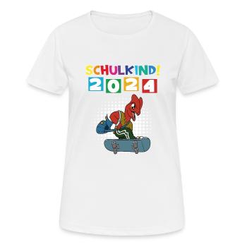 School Child 2024 School Enrollment Back to School - Women's Breathable T-Shirt - white - Front - AI Model Female 172 dark (172cm)