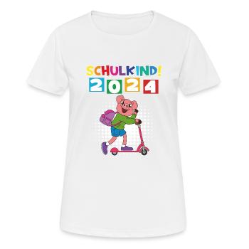 School Child 2024 School Enrollment Back to School - Women's Breathable T-Shirt - white - Front - AI Model Female 172 dark (172cm)