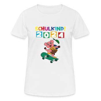 School Child 2024 School Enrollment Back to School - Women's Breathable T-Shirt - white - Front - AI Model Female 172 dark (172cm)