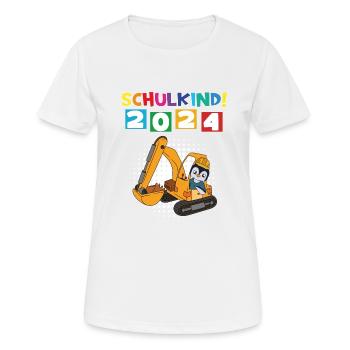 School Child 2024 School Enrollment Back to School - Women's Breathable T-Shirt - white - Front - AI Model Female 172 dark (172cm)