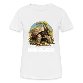 Tortues géantes Tortue géante - T-shirt respirant Femme - blanc - Devant - AI Model Female 172 dark (172cm)