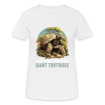 Tortues géantes Tortue géante - T-shirt respirant Femme - blanc - Devant - AI Model Female 172 dark (172cm)