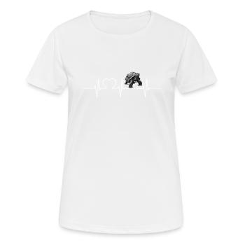 Tortues géantes Tortue géante - T-shirt respirant Femme - blanc - Devant - AI Model Female 172 dark (172cm)