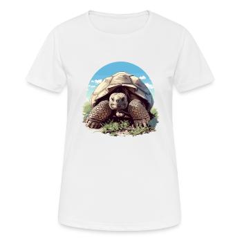 Tortues géantes Tortue géante - T-shirt respirant Femme - blanc - Devant - AI Model Female 172 dark (172cm)