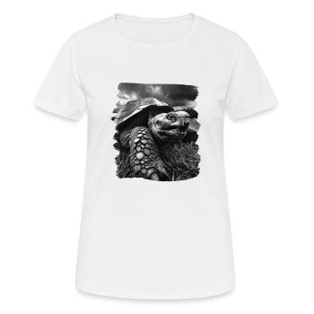 Tortues géantes Tortue géante - T-shirt respirant Femme - blanc - Devant - AI Model Female 172 dark (172cm)