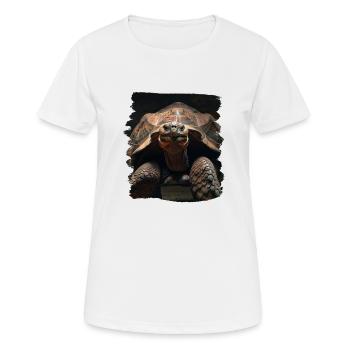 Tortues géantes Tortue géante - T-shirt respirant Femme - blanc - Devant - AI Model Female 172 dark (172cm)