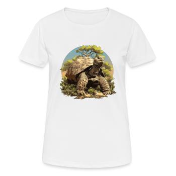 Tortues géantes Tortue géante - T-shirt respirant Femme - blanc - Devant - AI Model Female 172 dark (172cm)