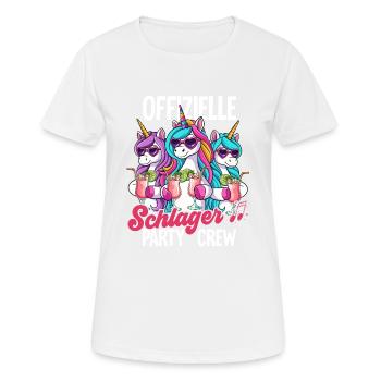 Schlager - Frauen T-Shirt atmungsaktiv - Weiß - Vorne - AI Model Female 172 dark (172cm)