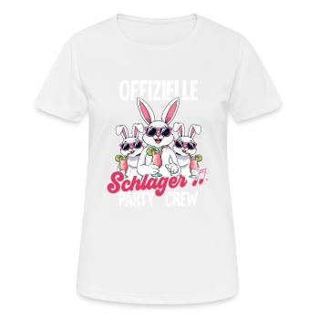 Schlager - Frauen T-Shirt atmungsaktiv - Weiß - Vorne - AI Model Female 172 dark (172cm)