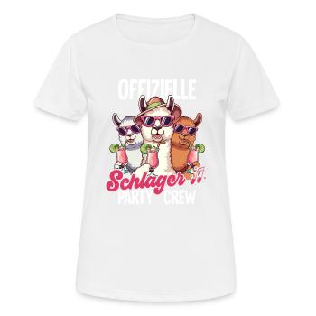 Schlager - Frauen T-Shirt atmungsaktiv - Weiß - Vorne - AI Model Female 172 dark (172cm)