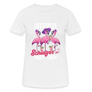 Schlager - Frauen T-Shirt atmungsaktiv - Weiß - Vorne - AI Model Female 172 dark (172cm)