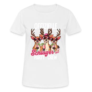 Schlager - Frauen T-Shirt atmungsaktiv - Weiß - Vorne - AI Model Female 172 dark (172cm)