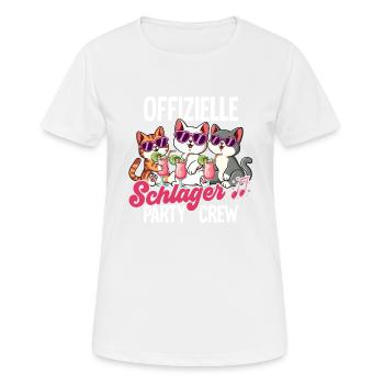 Schlager - Frauen T-Shirt atmungsaktiv - Weiß - Vorne - AI Model Female 172 dark (172cm)