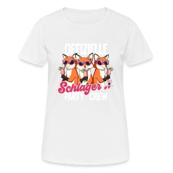 Schlager - Frauen T-Shirt atmungsaktiv - Weiß - Vorne - AI Model Female 172 dark (172cm)