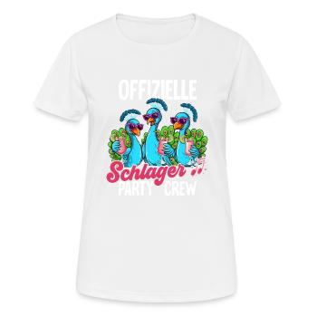 Schlager - Frauen T-Shirt atmungsaktiv - Weiß - Vorne - AI Model Female 172 dark (172cm)