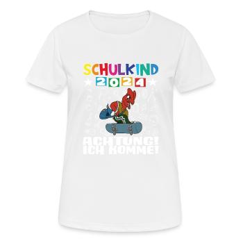 School Child 2024 School Enrollment Back to School - Women's Breathable T-Shirt - white - Front - AI Model Female 172 dark (172cm)