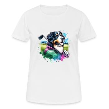 Bernhardiner Lustiges Golf Design Für Golfer - Frauen T-Shirt atmungsaktiv - Weiß - Vorne - AI Model Female 172 dark (172cm)