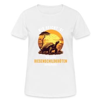 Tortues géantes Tortue géante - T-shirt respirant Femme - blanc - Devant - AI Model Female 172 dark (172cm)