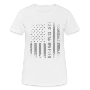 Bester Opa aller Zeiten Vatertag mit US-amerikanischer Flagge - Frauen T-Shirt atmungsaktiv - Weiß - Vorne - AI Model Female 172 dark (172cm)