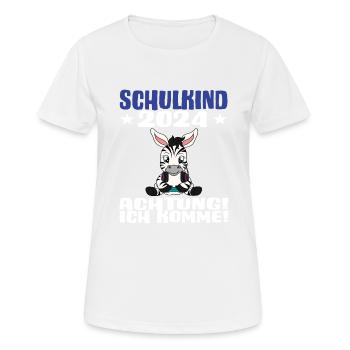 School Child 2024 School Enrollment Back to School - Women's Breathable T-Shirt - white - Front - AI Model Female 172 dark (172cm)