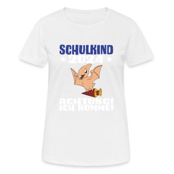 School Child 2024 School Enrollment Back to School - Women's Breathable T-Shirt - white - Front - AI Model Female 172 dark (172cm)