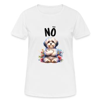 Drôle de dicton havanais non pour les amoureux des chiens - T-shirt respirant Femme - blanc - Devant - AI Model Female 172 dark (172cm)