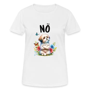 Drôle de dicton havanais non pour les amoureux des chiens - T-shirt respirant Femme - blanc - Devant - AI Model Female 172 dark (172cm)