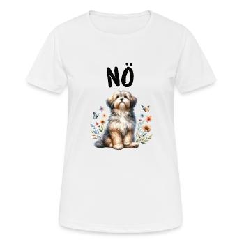 Drôle de dicton havanais non pour les amoureux des chiens - T-shirt respirant Femme - blanc - Devant - AI Model Female 172 dark (172cm)