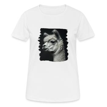 Alpaga Alpagas Alpaga - T-shirt respirant Femme - blanc - Devant - AI Model Female 172 dark (172cm)