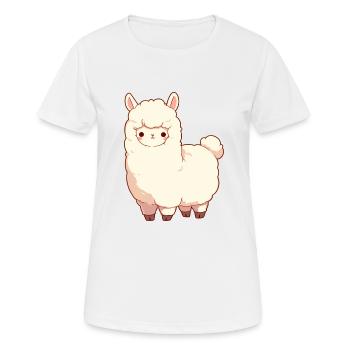 Alpaga Alpagas Alpaga - T-shirt respirant Femme - blanc - Devant - AI Model Female 172 dark (172cm)