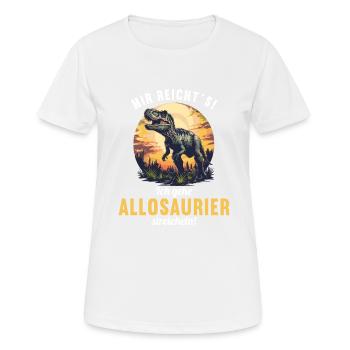 Allosaurier Allosaurus - Frauen T-Shirt atmungsaktiv - Weiß - Vorne - AI Model Female 172 dark (172cm)