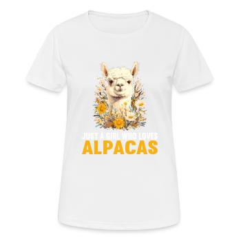 Alpaga Alpagas Alpaga - T-shirt respirant Femme - blanc - Devant - AI Model Female 172 dark (172cm)