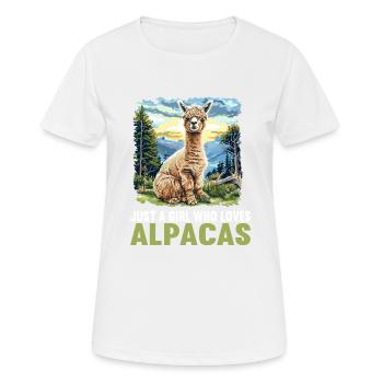 Alpaga Alpagas Alpaga - T-shirt respirant Femme - blanc - Devant - AI Model Female 172 dark (172cm)