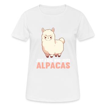 Alpaga Alpagas Alpaga - T-shirt respirant Femme - blanc - Devant - AI Model Female 172 dark (172cm)
