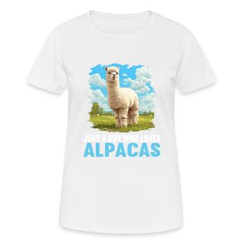 Alpaga Alpagas Alpaga - T-shirt respirant Femme - blanc - Devant - AI Model Female 172 dark (172cm)