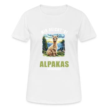 Alpaga Alpagas Alpaga - T-shirt respirant Femme - blanc - Devant - AI Model Female 172 dark (172cm)