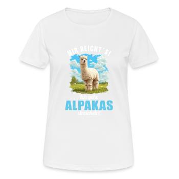 Alpaga Alpagas Alpaga - T-shirt respirant Femme - blanc - Devant - AI Model Female 172 dark (172cm)